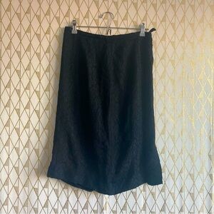Simple A line black skirt